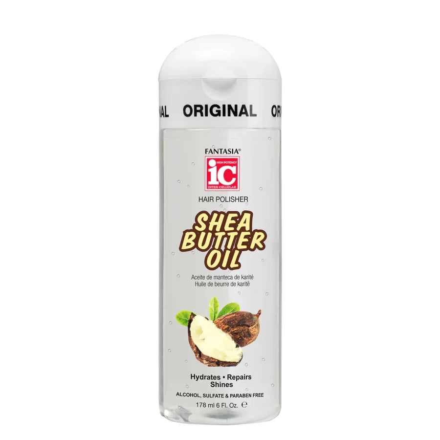 Fantasia IC Shea Butter Oil Hair Polisher for Brilliant Shine & Frizz Control 6 oz