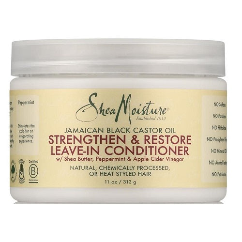 Shea Moisture Jamaican Black Castor Oil Strengthen & Restore Leave-In Conditioner 11 oz / 325 ml - For Breakage-Prone & Damaged Hair