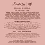 SheaMoisture Coconut Hibiscus Curl Shampoo, Conditioner & Hold & Shine Mist – Lightweight, Silicone-Free