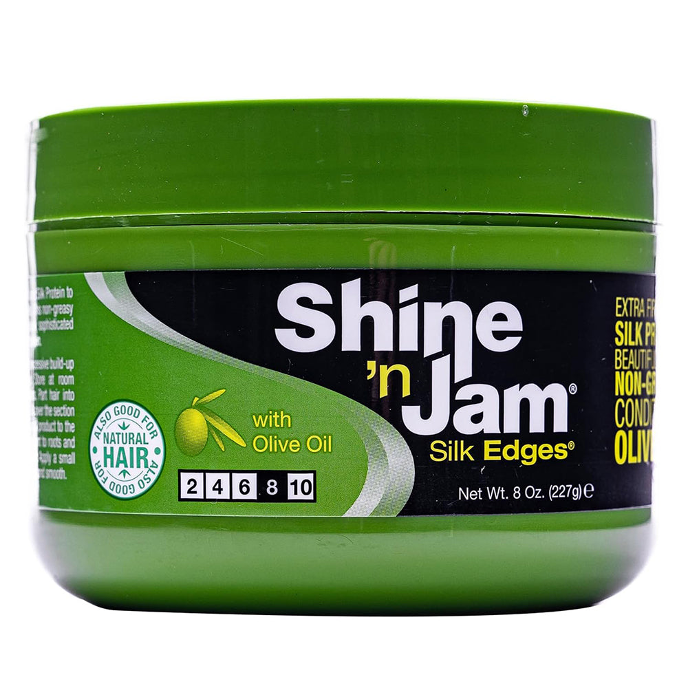 Shine 'n Jam Silk Edges Superior Hold & Flake-Free Shine for All Hair Types 4oz