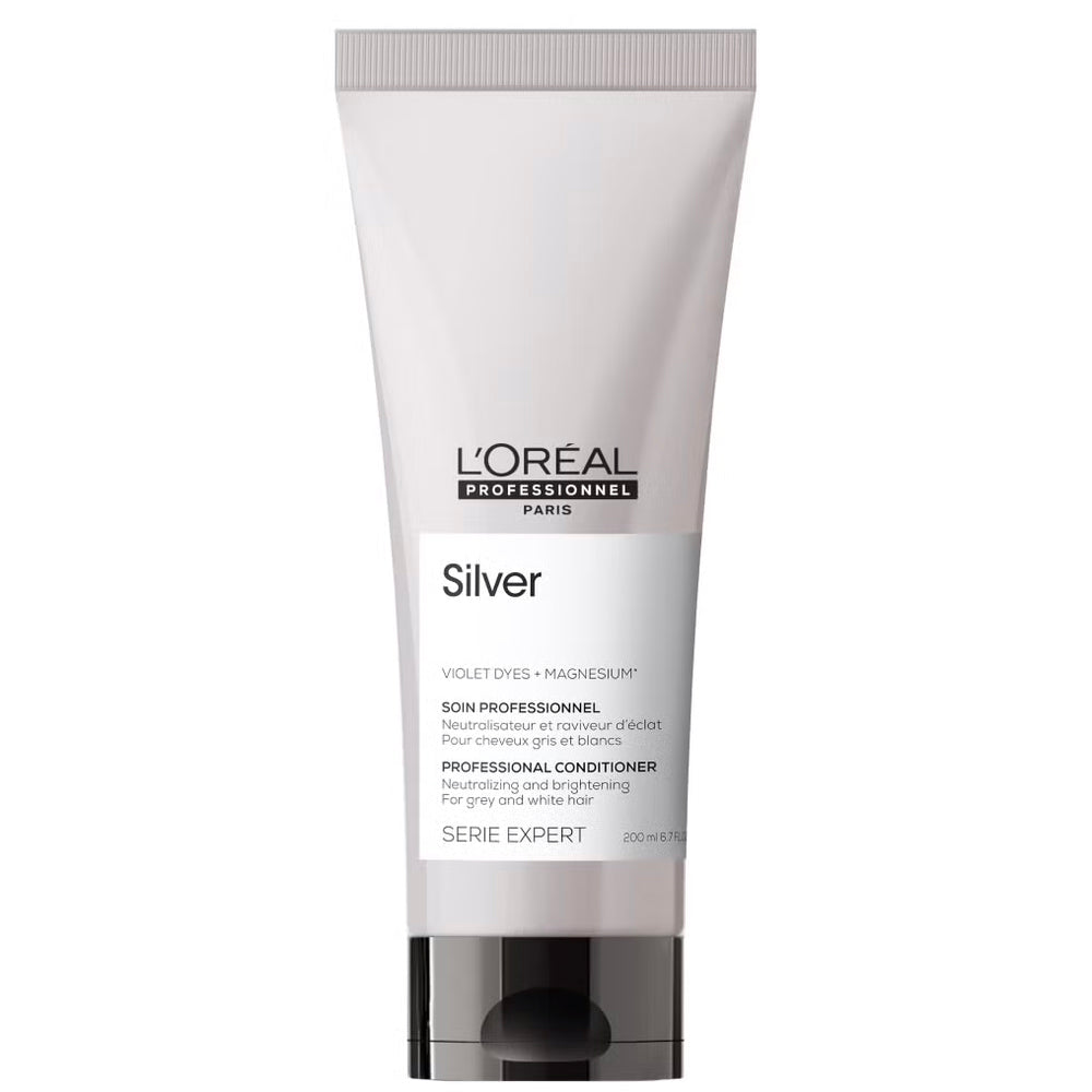 L'Oréal Professionnel Serié Expert Silver Conditioner Neutralising Brassy Tones & Enhancing Shine for Blonde & Silver Hair 200 ml/6.76 oz