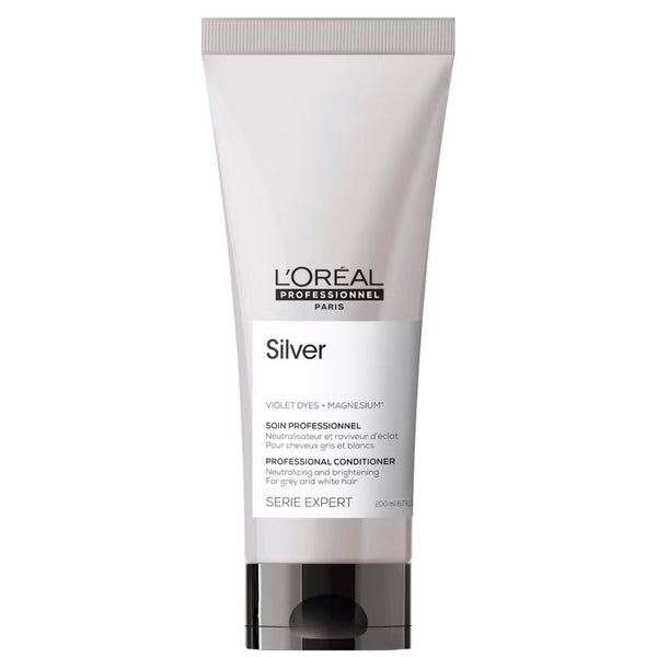 L'Oréal Professionnel Serié Expert Silver Conditioner Neutralising Brassy Tones & Enhancing Shine for Blonde & Silver Hair 200 ml/6.76 oz