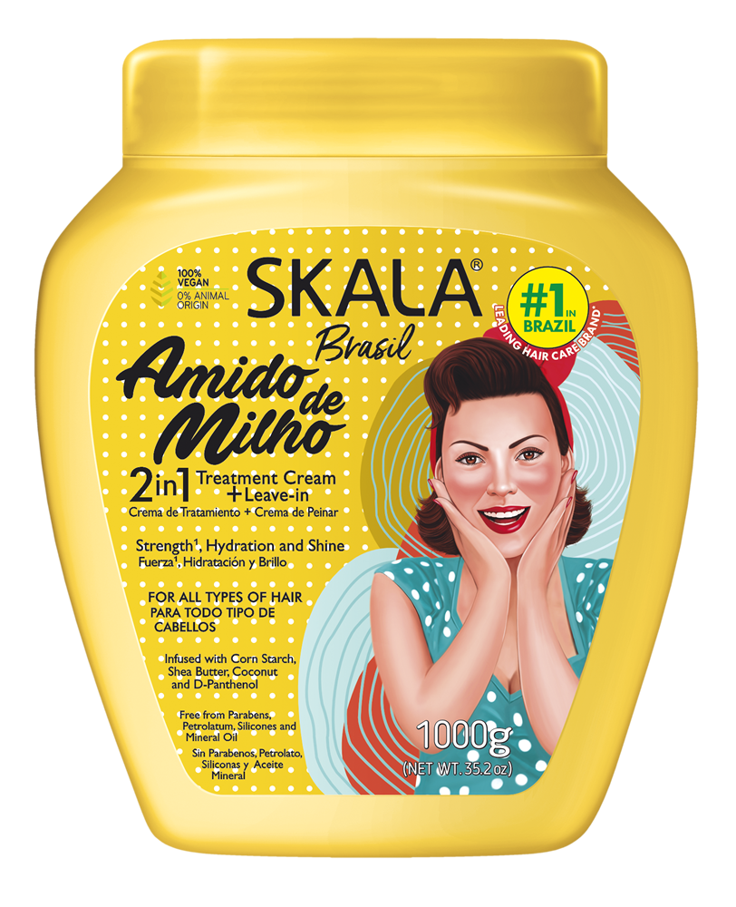 Skala Brasil Amido de Milho Hair Treatment Cream Strength & Shine 1000g