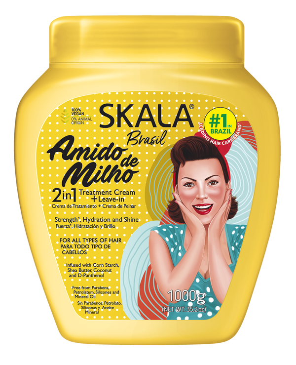 Skala Brasil Amido de Milho Hair Treatment Cream Strength & Shine 1000g