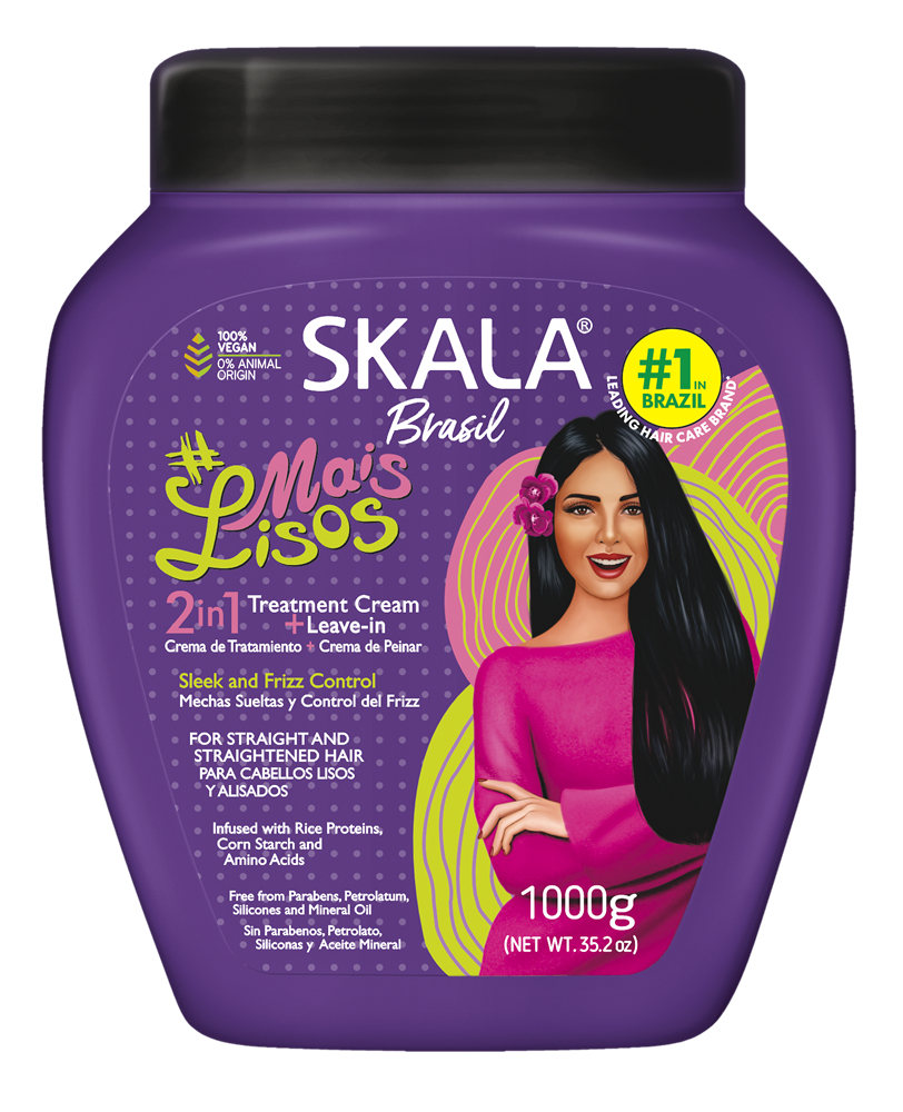 Skala Brasil #MaisLisos Hair Treatment Cream Frizz Control for Straight Hair 1000g
