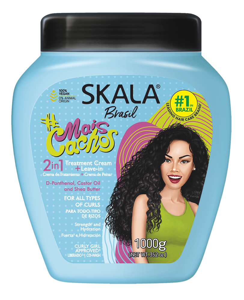 Skala Expert MaisCachos 2-in-1 Hair Treatment Cream Deep Hydration for Curly and Coily Hair 1000g