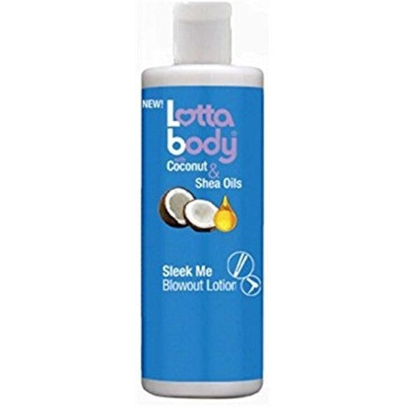 Lottabody Coconut & Shea Oils Sleek Me Blowout Lotion for Silky Smooth, Protected Blowouts 236ml/7.98 oz