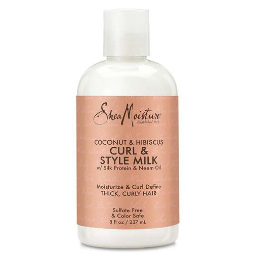 Shea Moisture Coconut & Hibiscus Curl & Style Milk 8 oz / 237 ml - For Defined, Frizz-Free Curls