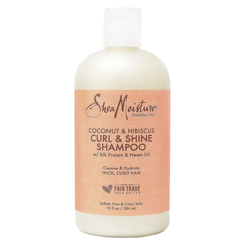 Shea Moisture Coconut & Hibiscus Curl & Shine Shampoo 13 oz / 384 ml - For Natural Curly & Coily Hair