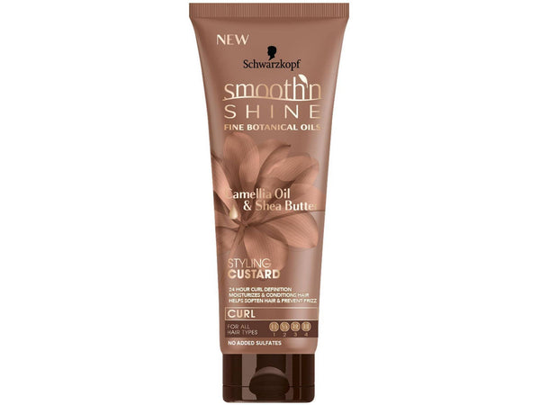 Smooth N Shine Curl Styling Custard, 8.5 oz - Frizz Control & 24-Hour Curl Definition