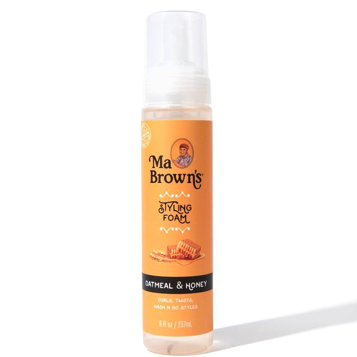 Ma Brown's Styling Foam for Flexible Hold, Volume & Frizz Control for All Hair Types 8 oz