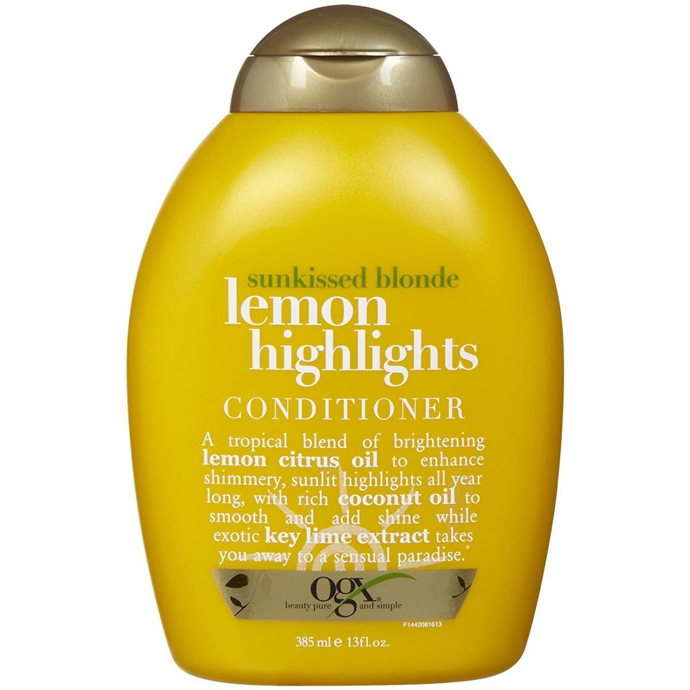 OGX Sunkissed Blonde Lemon Highlights Conditioner for Enhanced Blonde Tones & Luminous Hair 385ml/13.02 oz