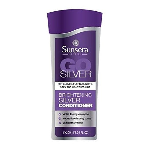 Sunsera Go Silver Brightening Silver Toning Conditioner for Blonde, Grey & Silver Hair 200ml/6.76 oz