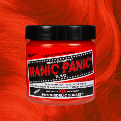 Manic Panic Semi-Permanent Hair Color Cream | Psychedelic Sunset for Vibrant, Conditioning Colour & Bold Expression 118ml
