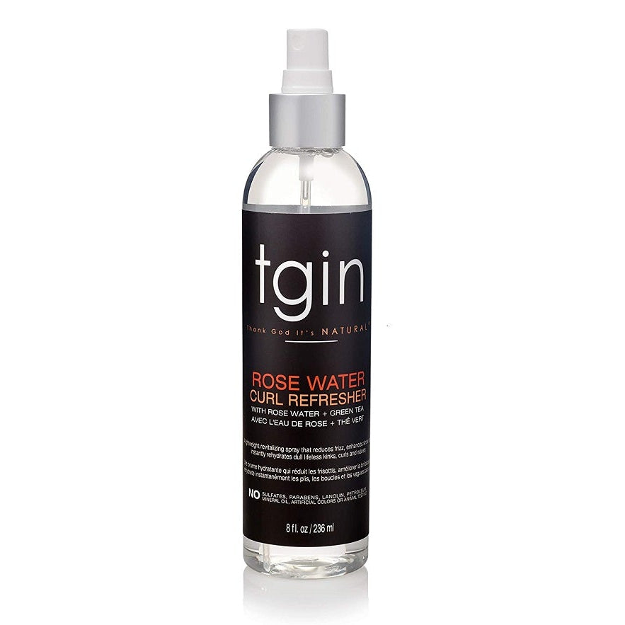 TGIN Rose Water Curl Refreshner Refreshes & Defines Curls for Natural & Curly Hair 236ml