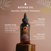 Tropic Isle Living Hair Gro Batana Growth Oil Original Scalp Nourishment 118 ml/4.0 oz