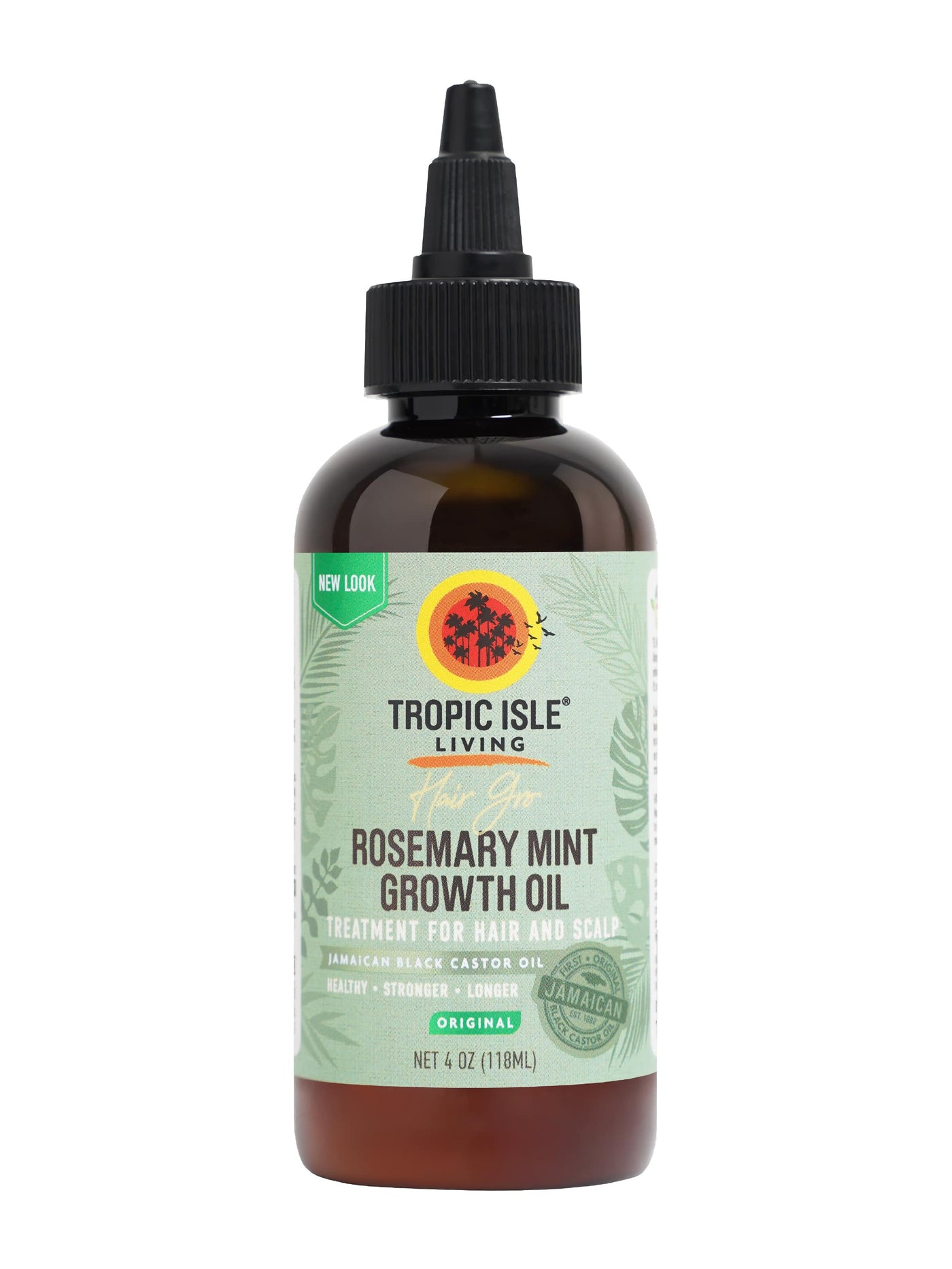 Tropic Isle Living Hair Gro Rosemary Mint Growth Oil Scalp and Hair Nourishment 118 ml/4.0 oz