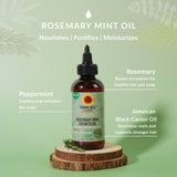 Tropic Isle Living Hair Gro Rosemary Mint Growth Oil Scalp and Hair Nourishment 118 ml/4.0 oz