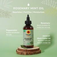 Tropic Isle Living Hair Gro Rosemary Mint Growth Oil Scalp and Hair Nourishment 118 ml/4.0 oz