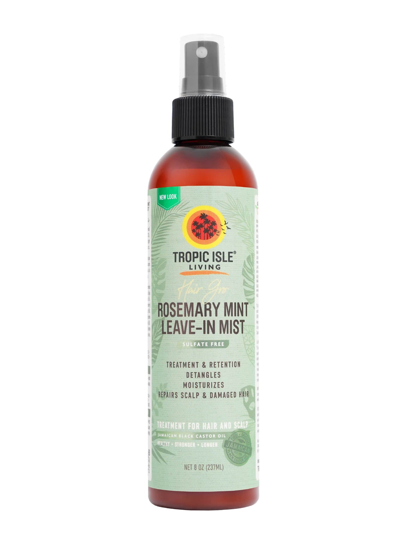 Tropic Isle Living Hair Gro Rosemary Mint Leave-In Mist Moisture and Detangling 237 ml/8.0 oz