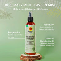 Tropic Isle Living Hair Gro Rosemary Mint Leave-In Mist Moisture and Detangling 237 ml/8.0 oz