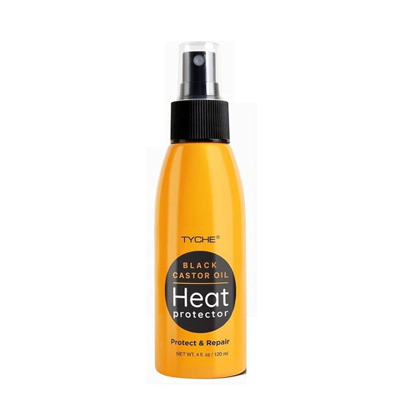 Tyche Black Castor Oil Heat Protector: Thermal Defense & Hair Strengthening for All Hair Types 120ml/4.06 oz
