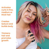 VICIOUS CURL Curlicure Therapy Mist – Leave-In Conditioner Spray for Curly Hair, Anti-Frizz Moisturizer (4 oz)