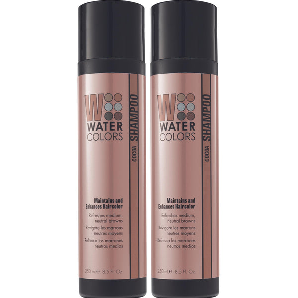 Watercolors by Tressa 3-in-1 Color Depositing Shampoo – Cocoa (2 Count) for Curly, Dry & Normal Hair